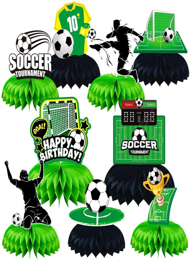 BQC 9 Pcs Soccer Centerpieces for Table Soccer Party Decorations Soccer Birthday Party Decorations Soccer Party Favors - Image 1